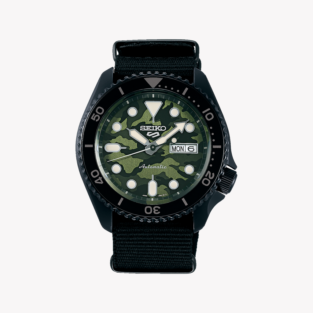 SEIKO 5 SRPJ37K1 Men's Automatic Black Nylon Watch-i-Watch