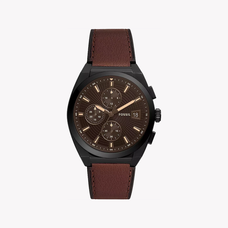 Fossil Men's Brown Stainless Steel Watch, Black Dial | Fs5798 by i-watch