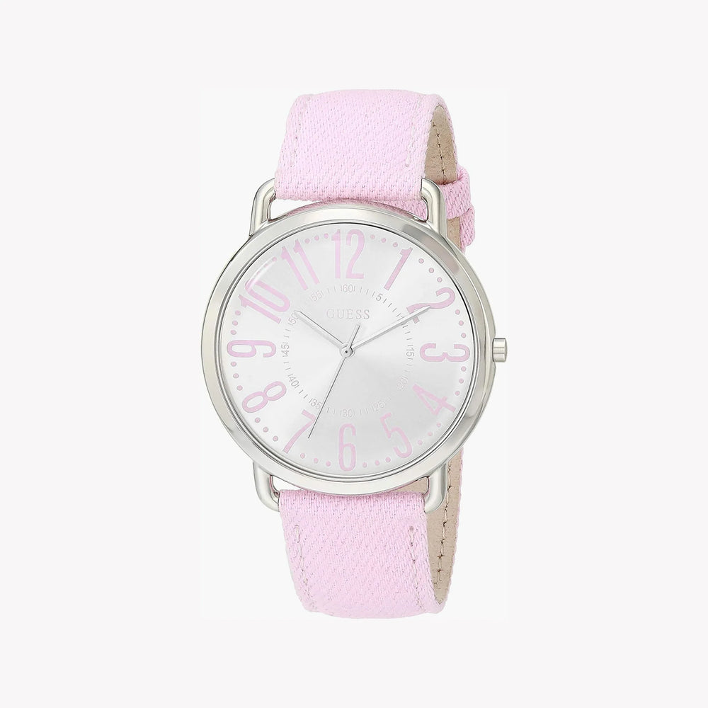Guess Women's Pink Rubber Watch, Silver Stainless Steel | W1068l8 by i-watch