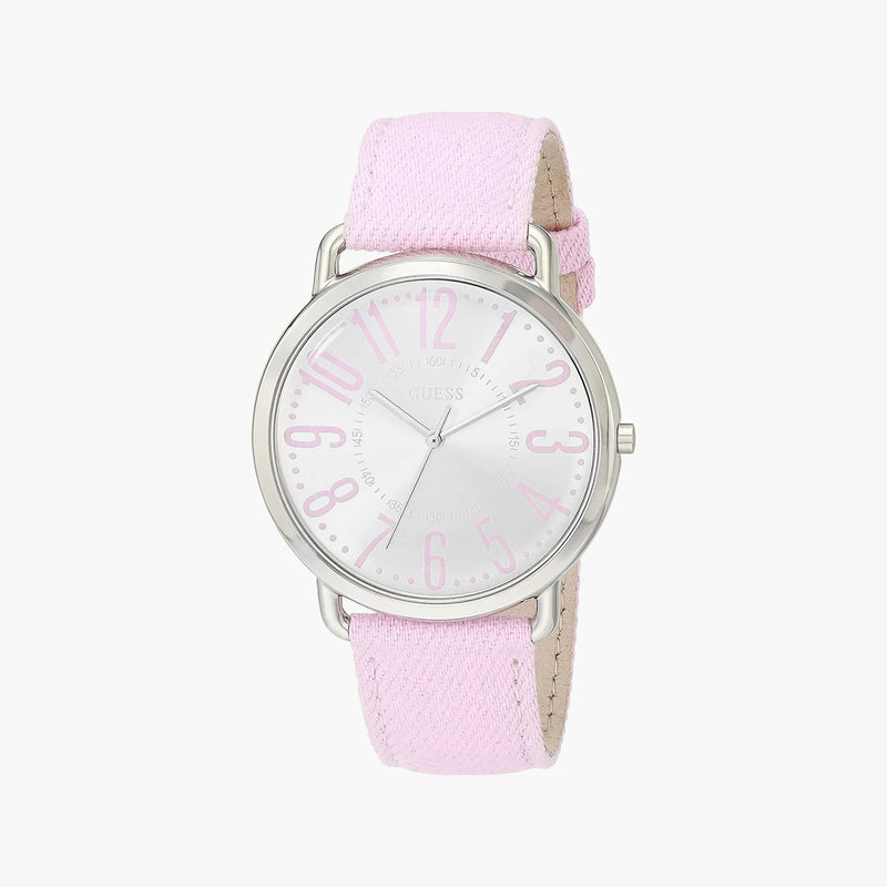 Guess Women's Pink Rubber Watch, Silver Stainless Steel | W1068l8 by i-watch