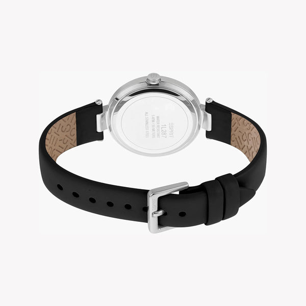 ESPRIT Women's Watch with Silver Stainless Steel Case and Black Leather Band-i-Watch-3