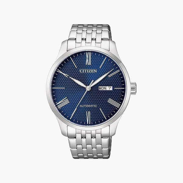 Citizen Men's Silver Stainless Steel Watch, Blue Dial | Nh8350-59l by i-watch