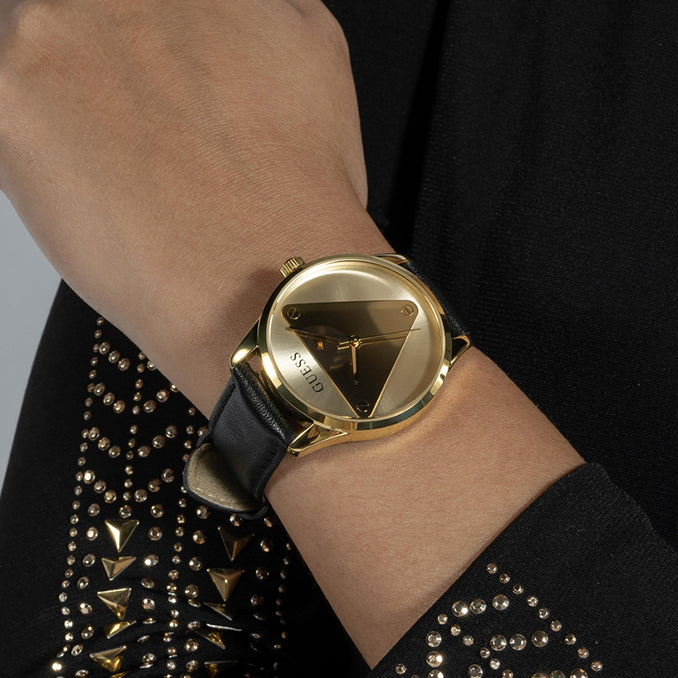 GUESS GW0399L3 GOLDEN ELEGANCE - MEN'S TIMEPIECE WITH BLACK LEATHER BAND-i-Watch-4