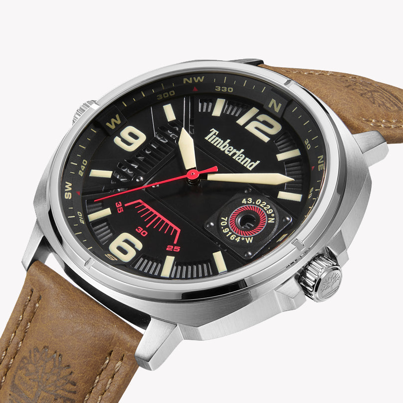 TIMBERLAND TDWGB2201402 - RUGGED EXPLORER MEN'S WATCH WITH LEATHER BAND & BLACK DIAL-i-Watch-3