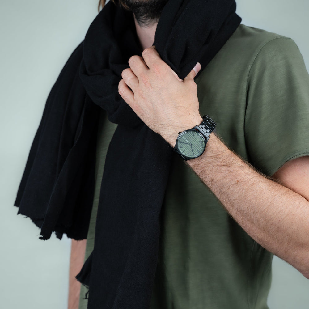 Pierre Cardin Men's Black Metal Watch, Green Dial | Cba.4022 by i-watch