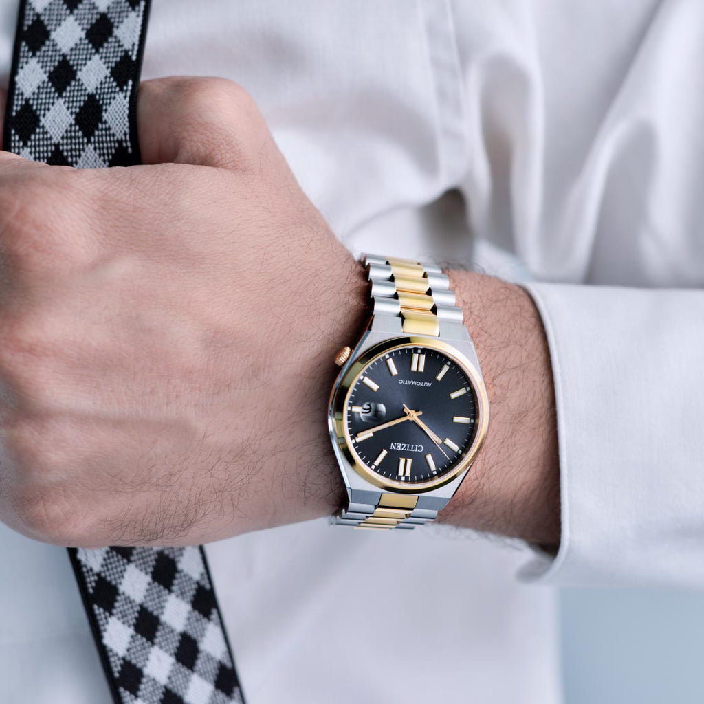 Citizen Nj0154-80h Automatic - Elegant Timepiece For Modern Men In Silver & Rose Gold