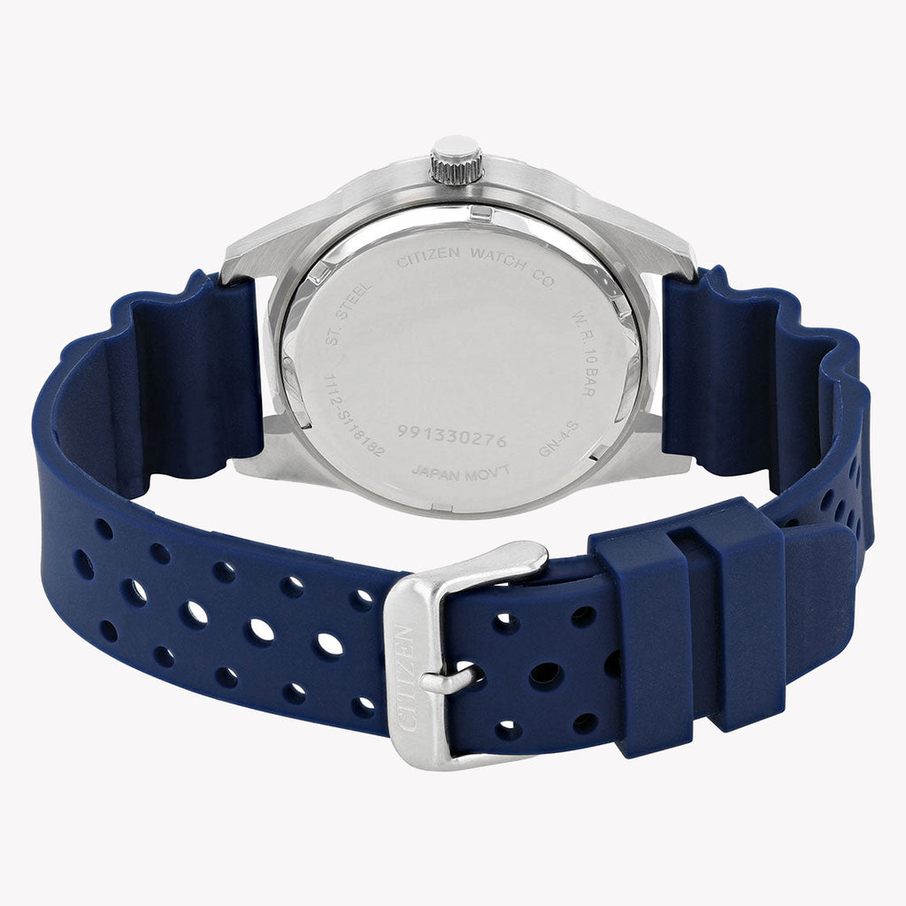 CITIZEN BI1041-22L - MODERN MARVEL: STYLISH MEN'S BLUE DIAL TIMEPIECE WITH COMFORTABLE URETHANE BAND-i-Watch-4