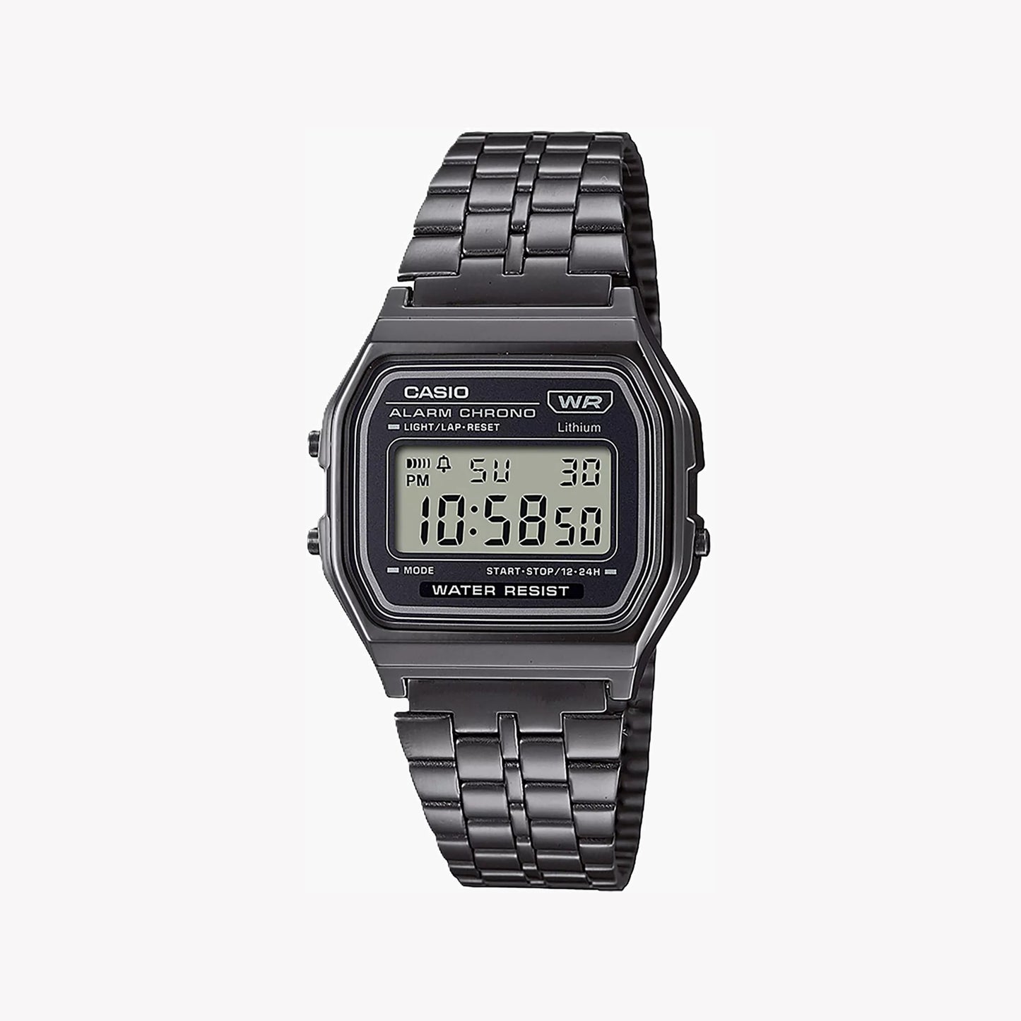 CASIO A158WETB-1AEF Analoge Unisex-Armbanduhr mit 33-mm-Gehäuse