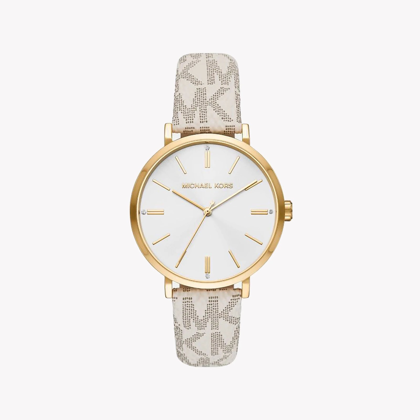 Michael Kors Men's Gold Watch, Beige Leather Band | Mk2946 by i-watch