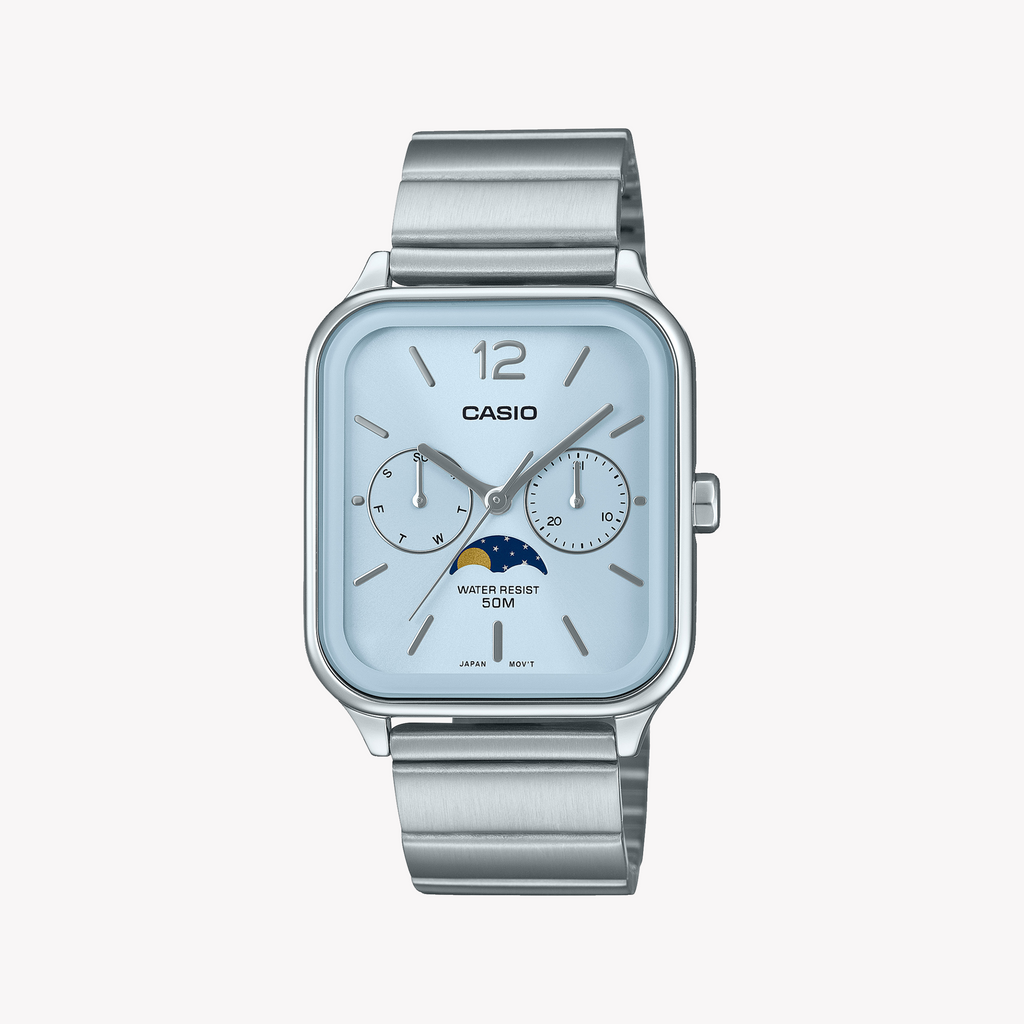 CASIO MTP-M305D-2AVDF CLASSIC ELEGANCE - VERSATILE MEN'S WATCH WITH BLUE DIAL & STAINLESS STEEL BAND