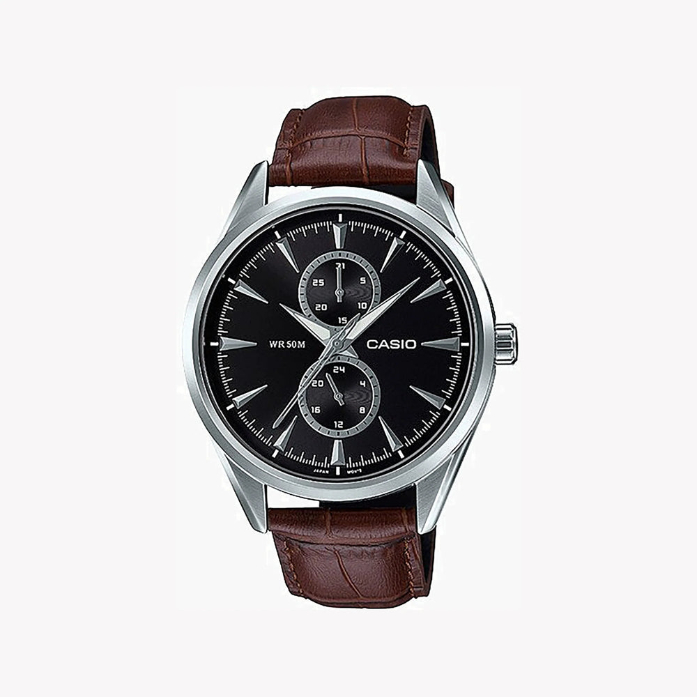 Casio Mtp-Sw340l-1avdf - Bold Spirit Men's Watch With Elegant Leather Band & Striking Design by i-watch