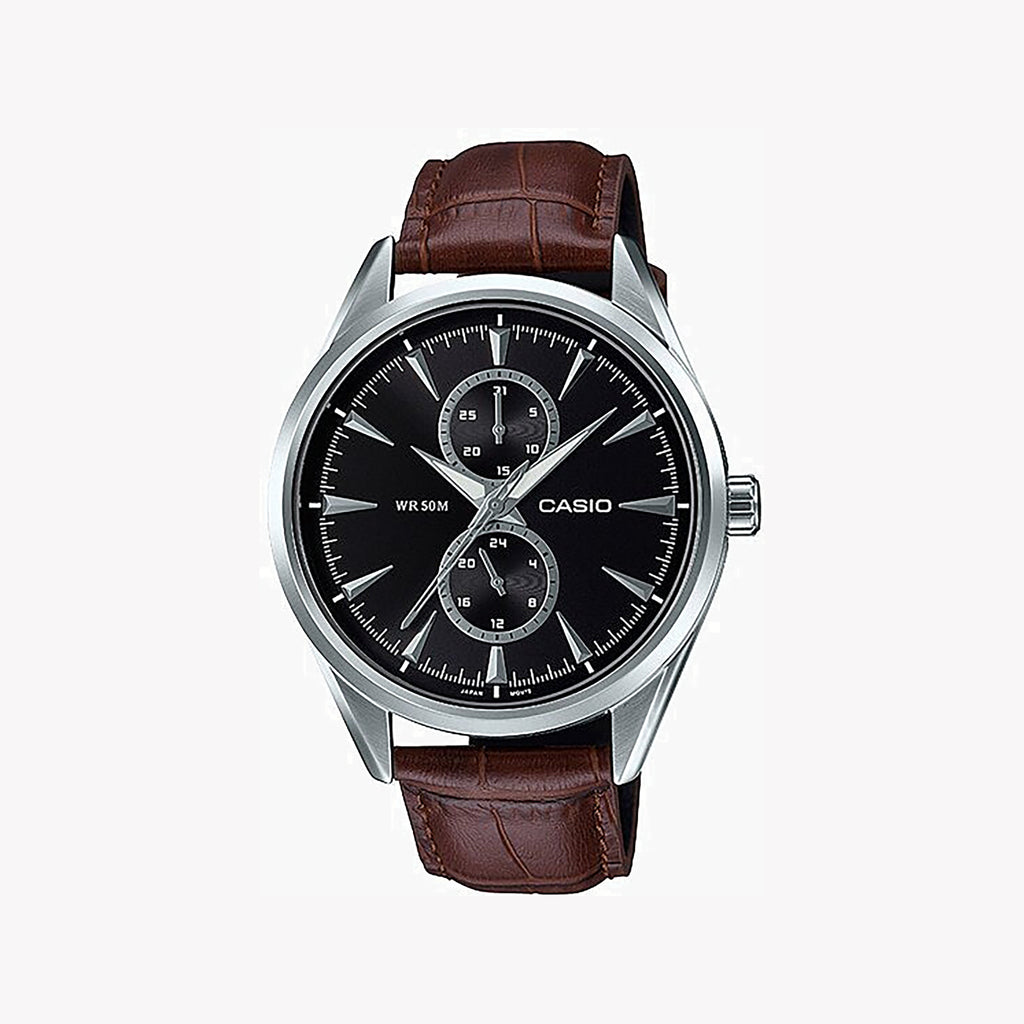 CASIO MTP-SW340L-1AVDF - BOLD SPIRIT MEN'S WATCH WITH ELEGANT LEATHER BAND & STRIKING DESIGN