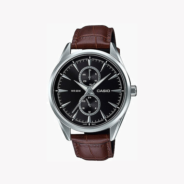 Casio Mtp-Sw340l-1avdf - Bold Spirit Men's Watch With Elegant Leather Band & Striking Design by i-watch