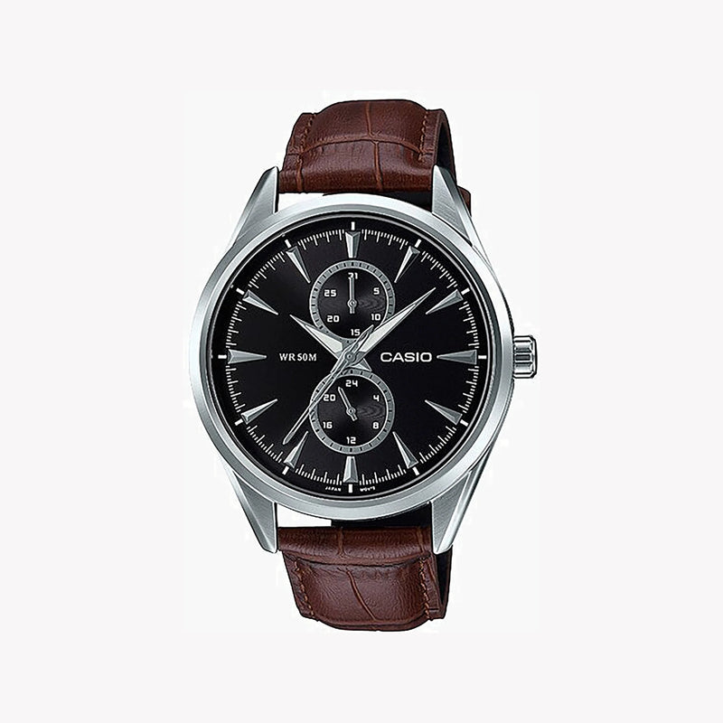 Casio Mtp-Sw340l-1avdf - Bold Spirit Men's Watch With Elegant Leather Band & Striking Design by i-watch
