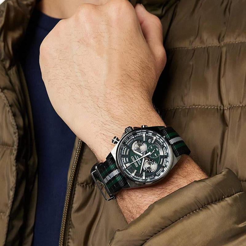 Seiko SSB411P1 Men's 41mm Stainless Steel Watch, Grey & Nylon-i-Watch-4