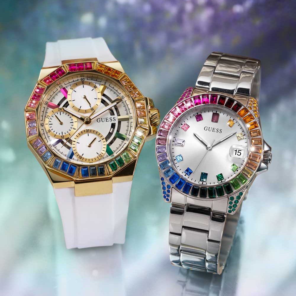 GUESS GW0779L1 CHIC ALLURE - MODERN ELEGANCE WITH GOLD & WHITE SILICONE WOMEN'S WATCH-i-Watch-4