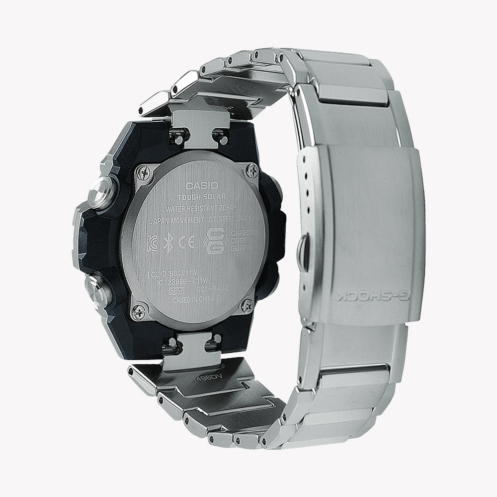 G-Shock Men's Stainless Steel Watch, Silver | Gst-B400d-1adr by i-watch