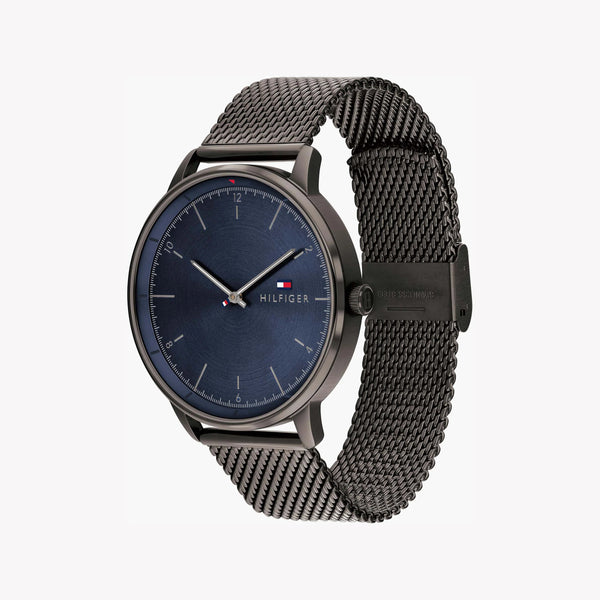 Tommy Hilfiger Men's Grey Stainless Steel Watch, Blue Dial | 1674782 by i-watch