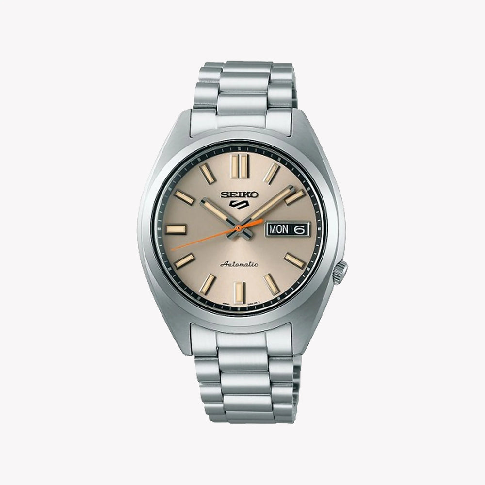 Seiko Men's Silver Stainless Steel Watch, Beige Dial | Srpk91k1 by i-watch