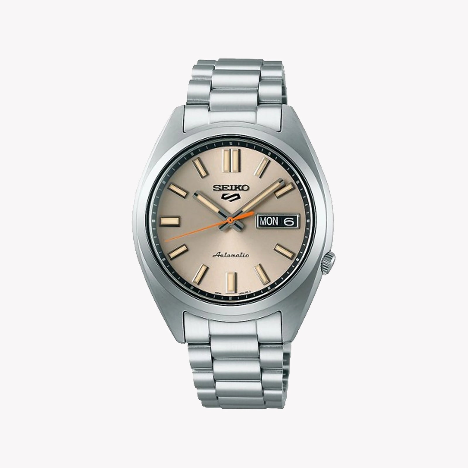 Seiko Men's Silver Stainless Steel Watch, Beige Dial | Srpk91k1 by i-watch