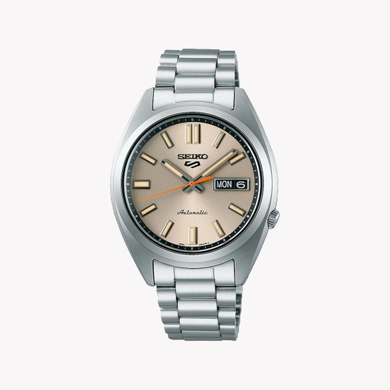 Seiko Men's Silver Stainless Steel Watch, Beige Dial | Srpk91k1 by i-watch