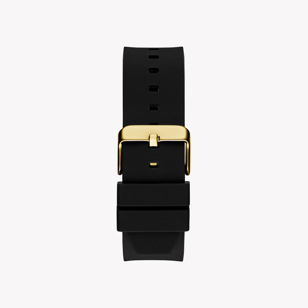 Guess Men's Gold Watch, Black Dial, Silicone Band | Gw0569g2 by i-watch