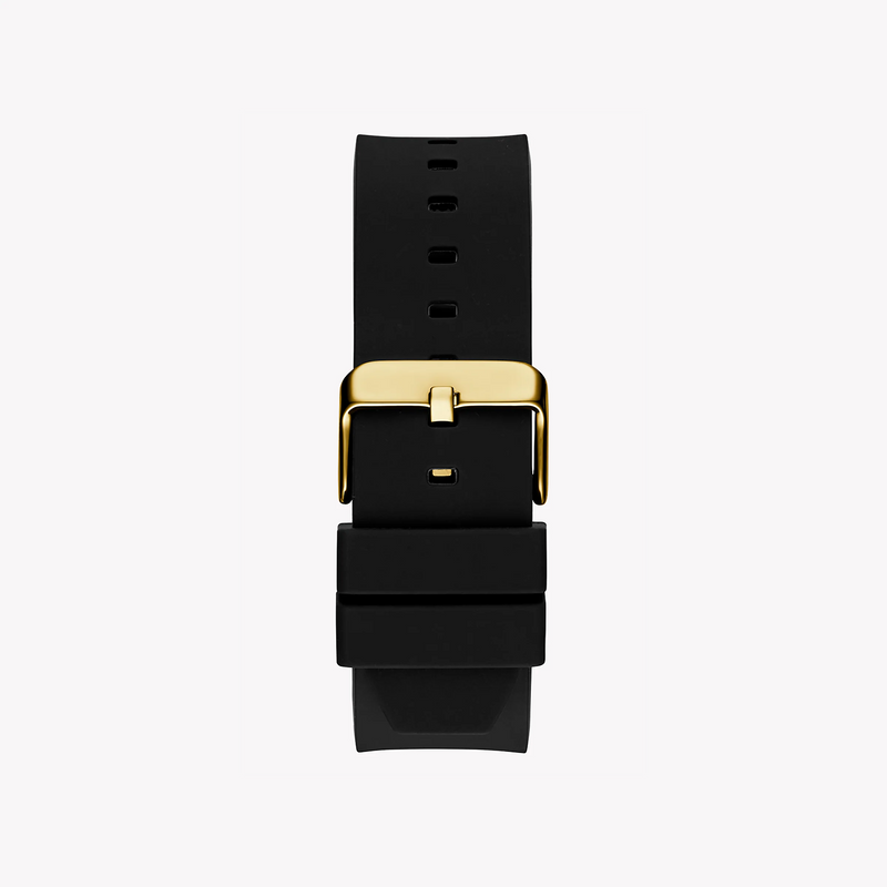 Guess Men's Gold Watch, Black Dial, Silicone Band | Gw0569g2 by i-watch