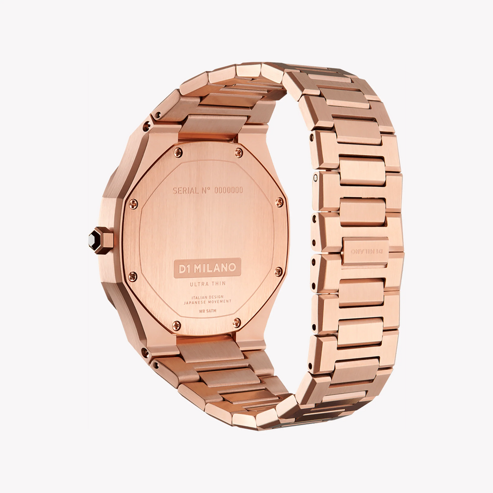D1 MILANO Women's Rose Gold Watch, Black Dial | D1-UTBL06 by i-watch