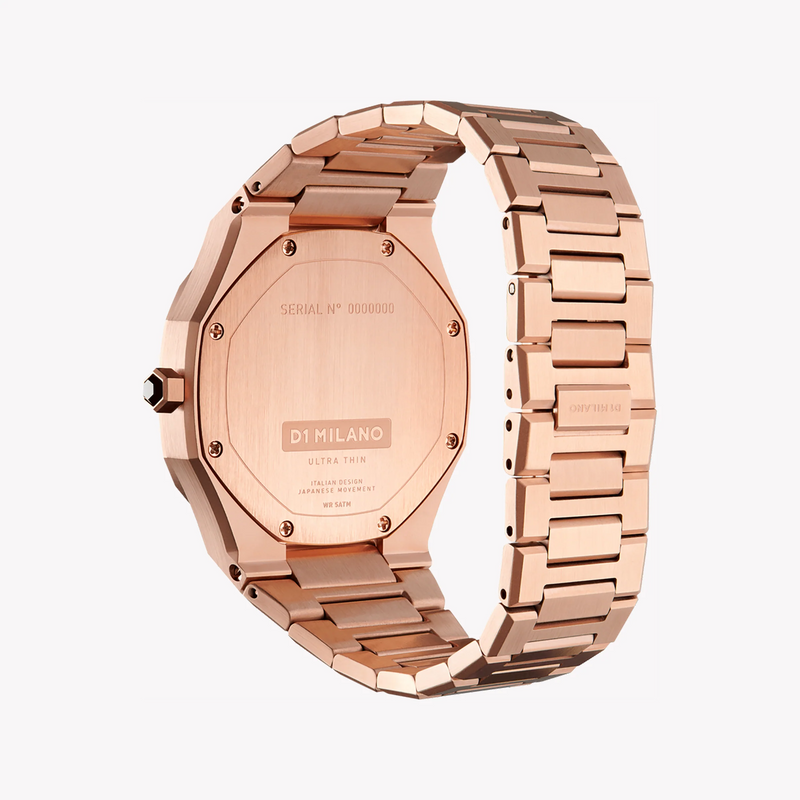 D1 MILANO Women's Rose Gold Watch, Black Dial | D1-UTBL06 by i-watch
