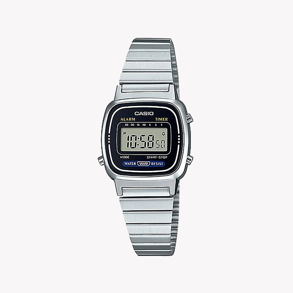 Casio Women's Silver Metal Watch, Resin Case | La-670wa-1df by i-watch