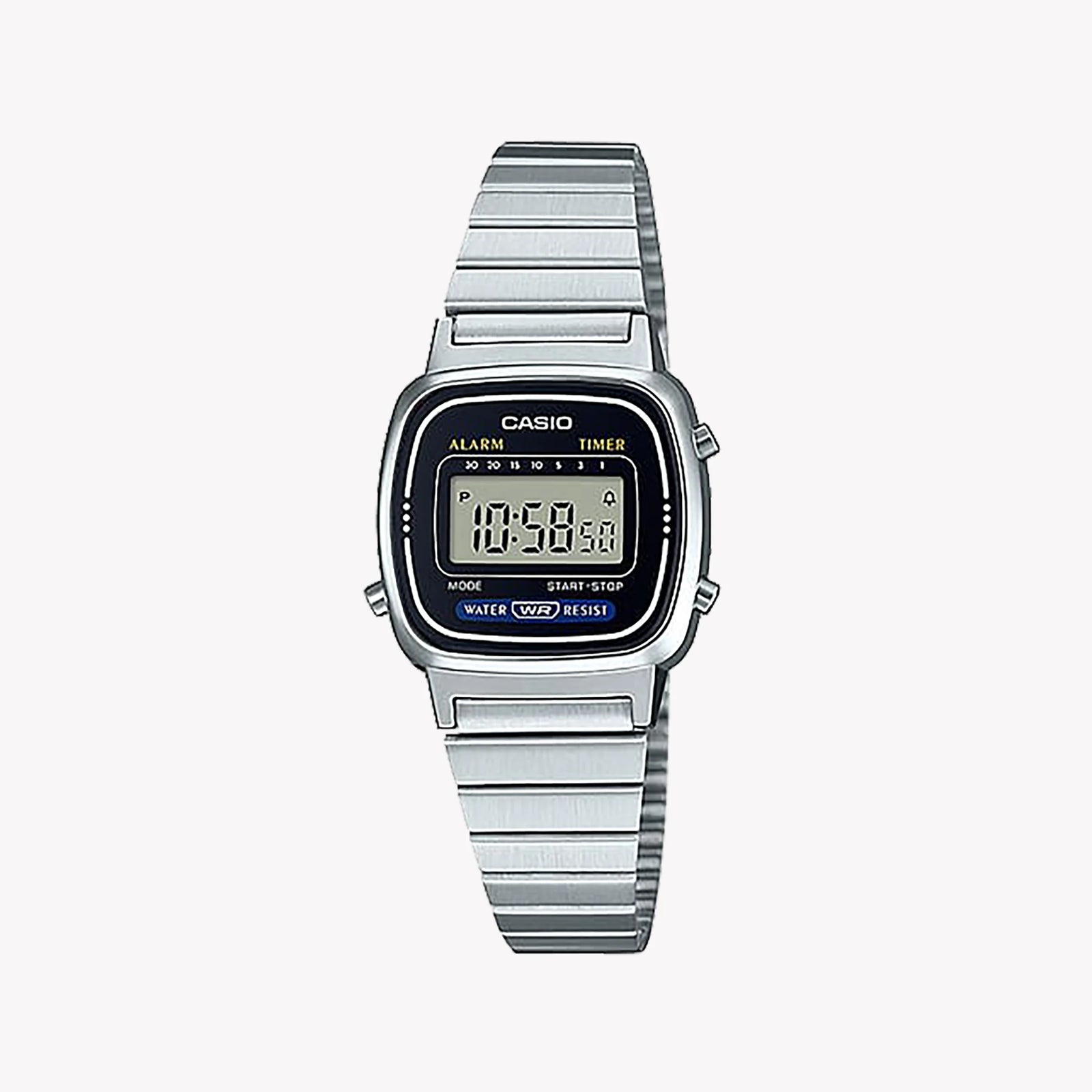 Casio Women's Silver Metal Watch, Resin Case | La-670wa-1df by i-watch