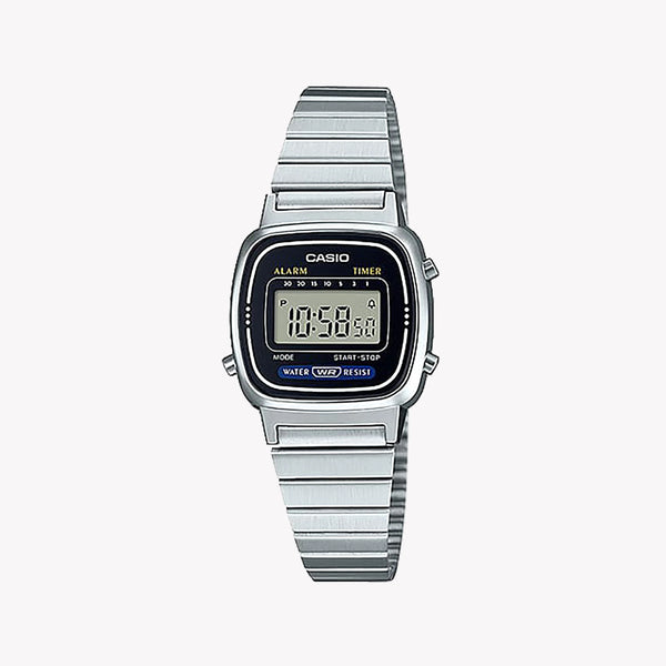 Casio Women's Silver Metal Watch, Resin Case | La-670wa-1df by i-watch