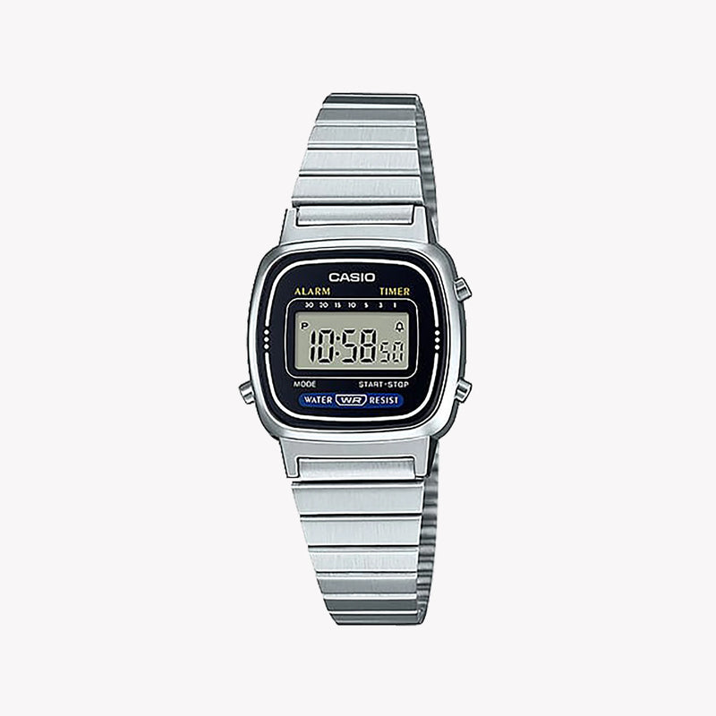 Casio Women's Silver Metal Watch, Resin Case | La-670wa-1df by i-watch