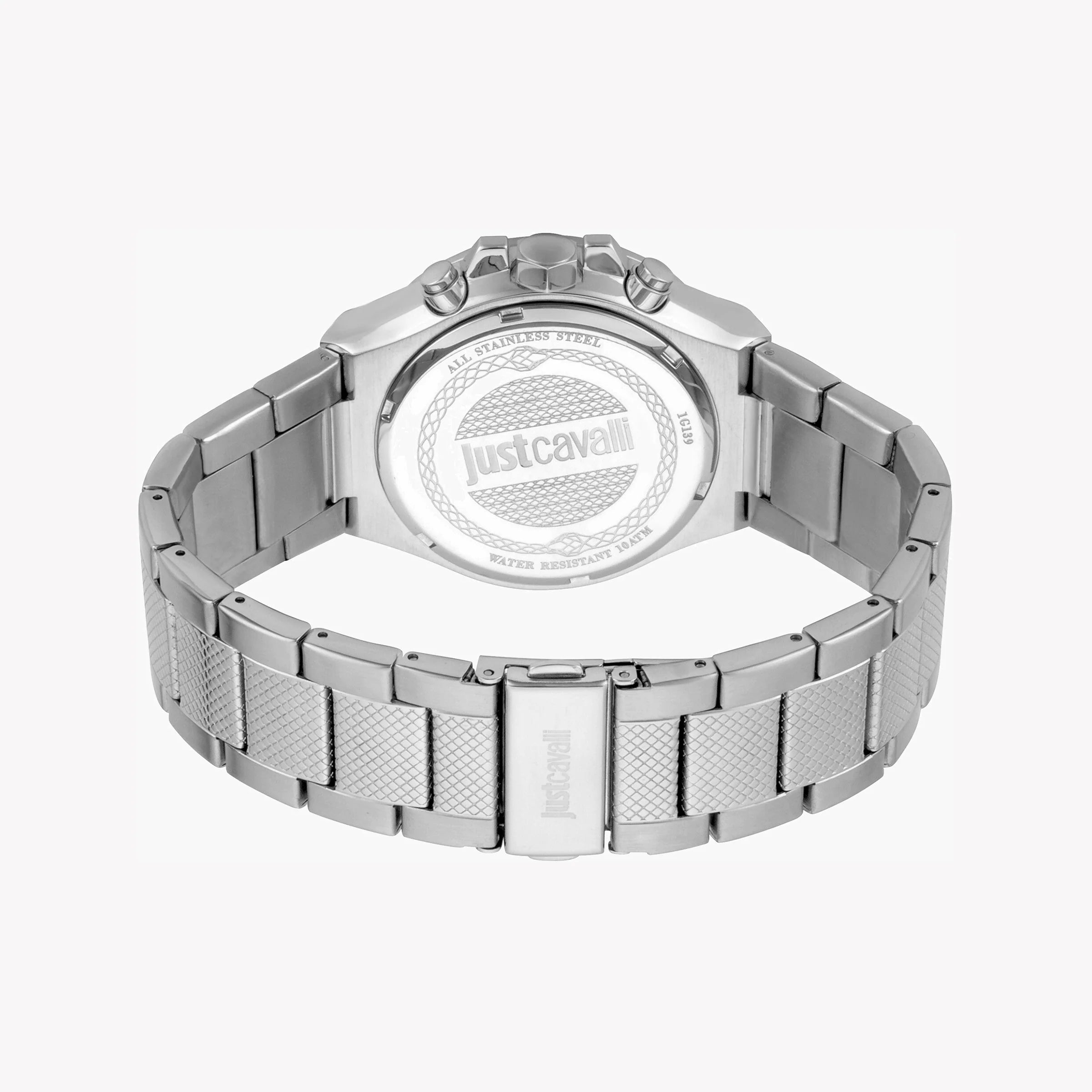 JUST CAVALLI JC1G139M0065 - ELEGANT BLUE DIAL MEN'S WATCH WITH SILVER STAINLESS STEEL BAND-i-Watch-3