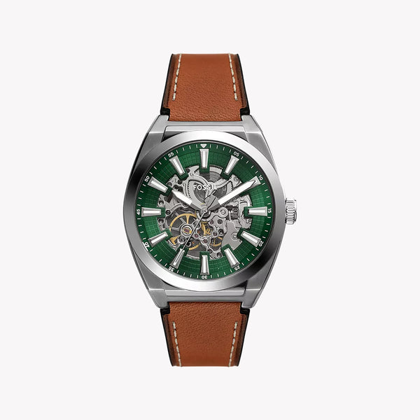 Fossil Men's Silver Stainless Steel, Brown Leather | Me3261 by i-watch