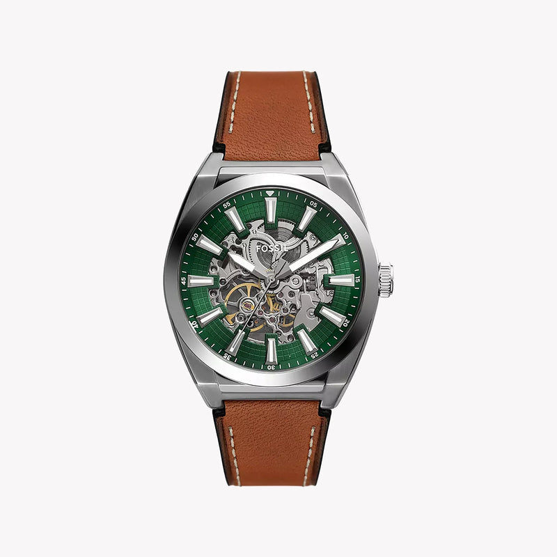Fossil Men's Silver Stainless Steel, Brown Leather | Me3261 by i-watch