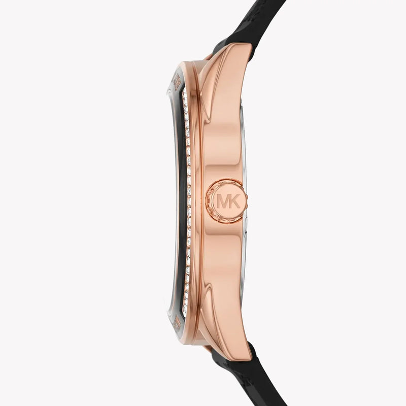Michael Kors Men's Rose Gold Watch, Black Leather | Mk7266 by i-watch