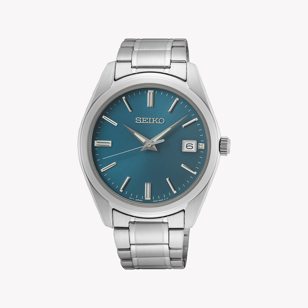 Seiko SUR525P1 Men's Watch, Blue Dial, Stainless Steel Band-i-Watch