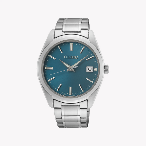 Seiko Men's Silver Stainless Steel Watch, Blue Dial | Sur525p1 by i-watch