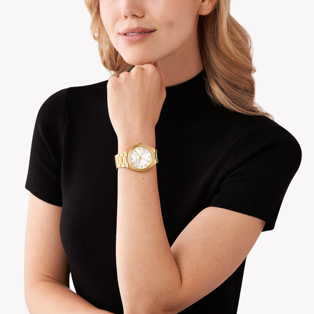 MICHAEL KORS MK7391 RADIANT GOLD - ELEGANT WOMEN'S TIMEPIECE WITH WHITE DIAL & STAINLESS STEEL BAND-i-Watch-4