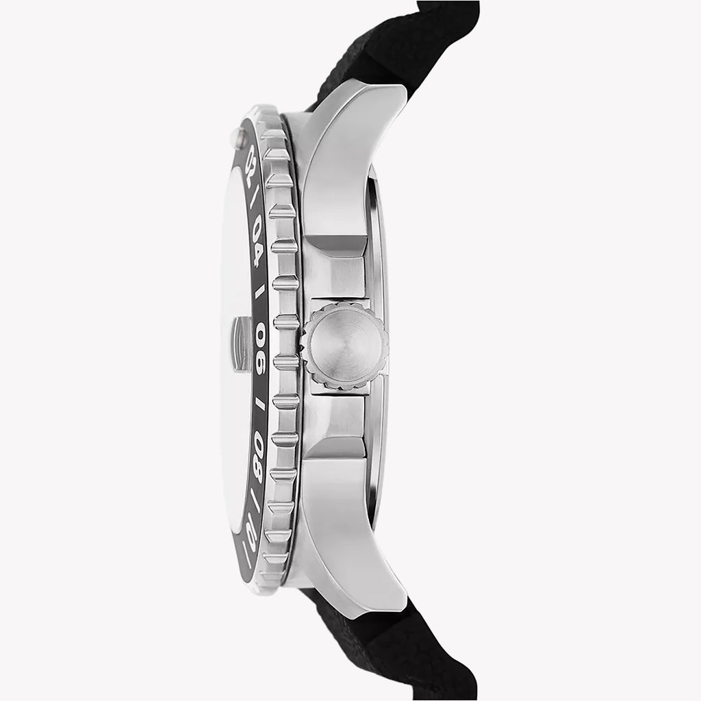 FOSSIL FS6036 SLEEK ELEGANCE - MEN'S GMT WATCH WITH BLACK DIAL & SILICONE STRAP-i-Watch-4