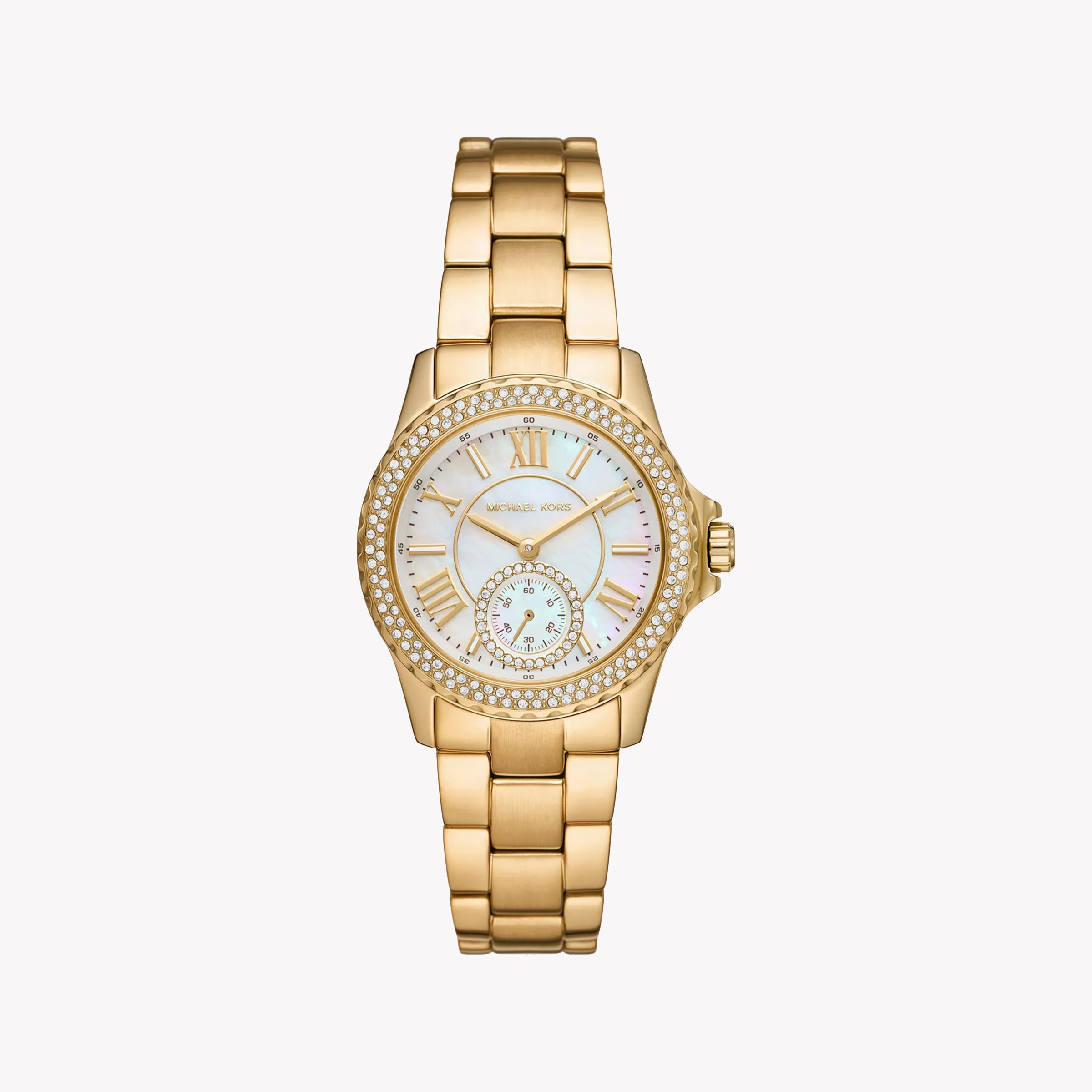 MICHAEL KORS MK7363 RADIANT SOPHISTICATION - ELEGANT GOLD WOMEN'S WATCH WITH PRISTINE WHITE DIAL