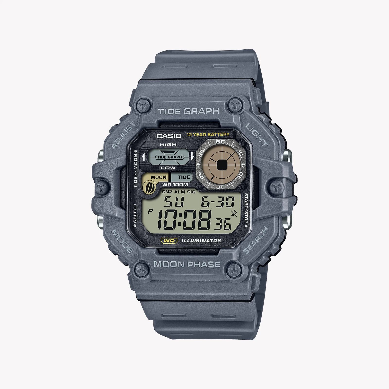 Casio Men's Gray Resin Watch, Sporty Design | Ws-1700h-8avdf by i-watch