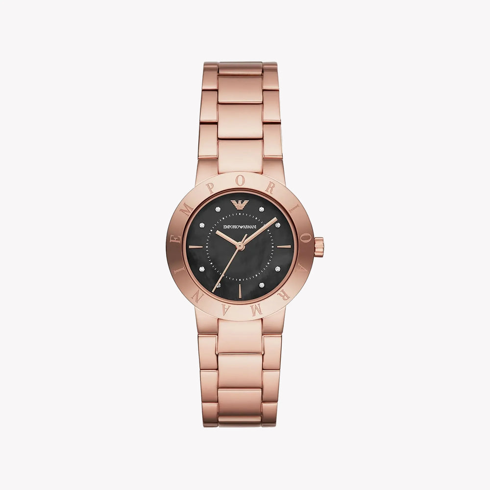 Emporio Armani Men's Rose Gold Watch, Black Dial | Ar11251 by i-watch