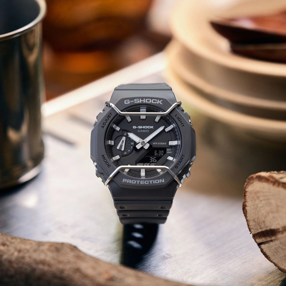 G-Shock Men's Gray Resin Watch, Durable & Sporty | Ga-2100pts-8adr by i-watch