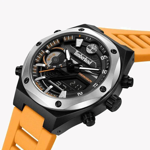 Timberland Men's Black Watch, Orange Band | Tdwgp2231402 by i-watch