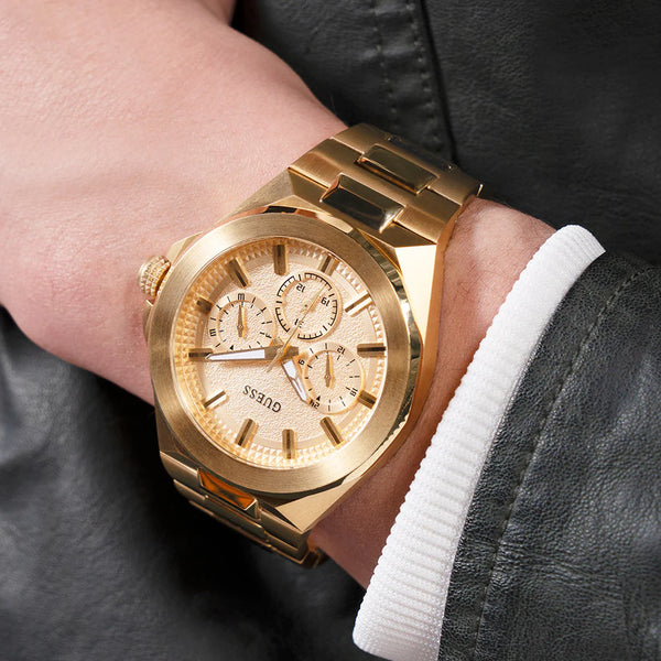 Guess Men's Gold Watch, Recycled Steel | Gw0798g2 by i-watch