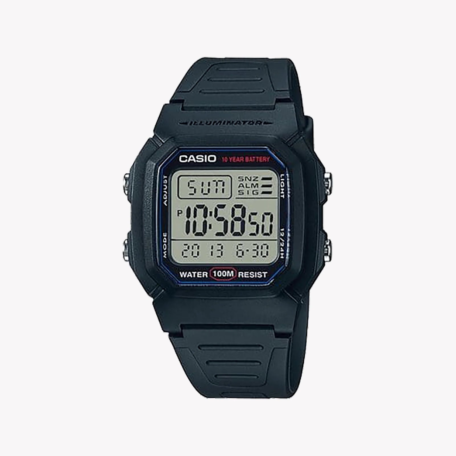 Casio G-Shock Men's Black Resin Watch, Digital | W-800h-1ave by i-watch