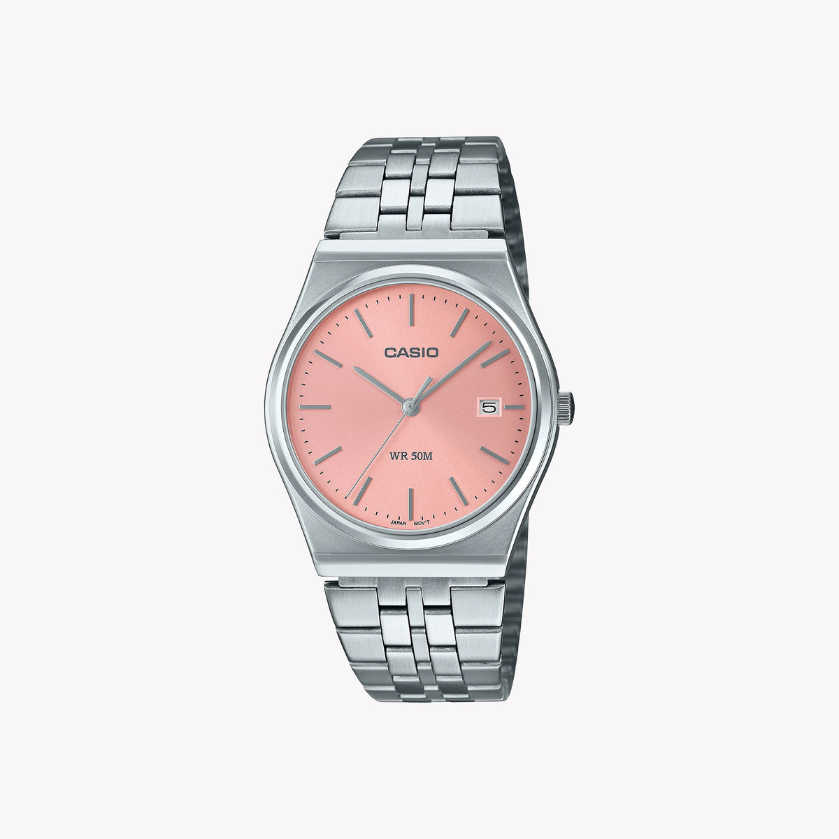 Montre CASIO Collection Date Golf Ball Dial Pink Salmon - Style Sport Élégant