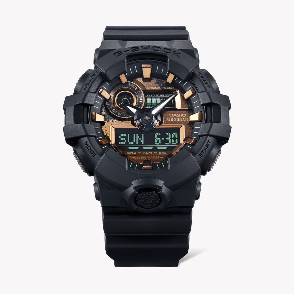 CASIO G-SHOCK GA-700RC-1ADR - RUGGED BLACK SPORT MEN'S WATCH WITH LED ILLUMINATOR-i-Watch-3